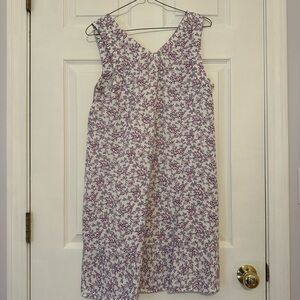 LOFT Pink and Black Floral Dress